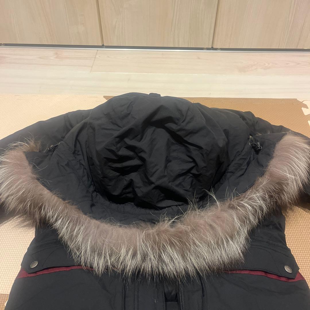海外限定mont-bell ファー付きロングダウンジャケット Sサイズ 黒