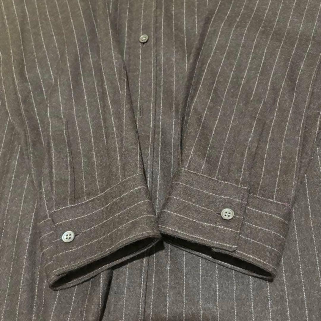 COMME des GARCONS SHIRT ブラウン　ストライプ　ウール