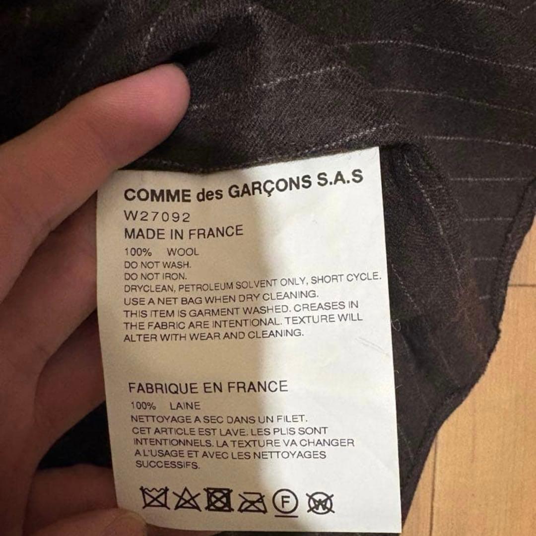 COMME des GARCONS SHIRT ブラウン　ストライプ　ウール
