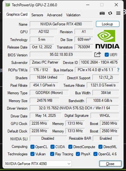 ア*マ様 ZOTAC GEFORCE RTX 4090 24GB AMP AIR