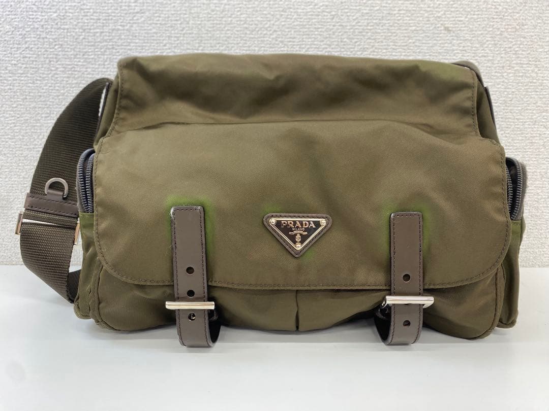 PRADA プラダ ブラウン メッセンジャーバッグ メンズバッグ