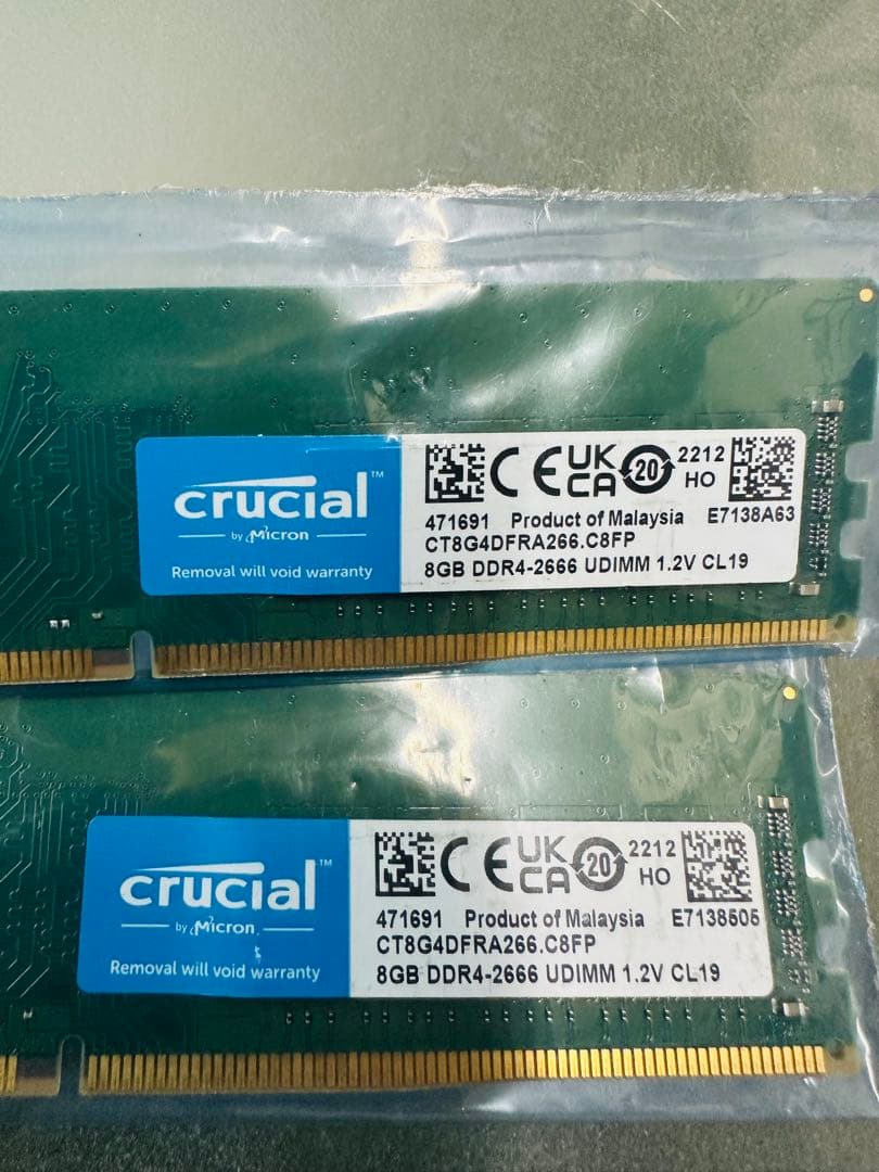 23. Crucial DDR4 32GB　（8GB*4