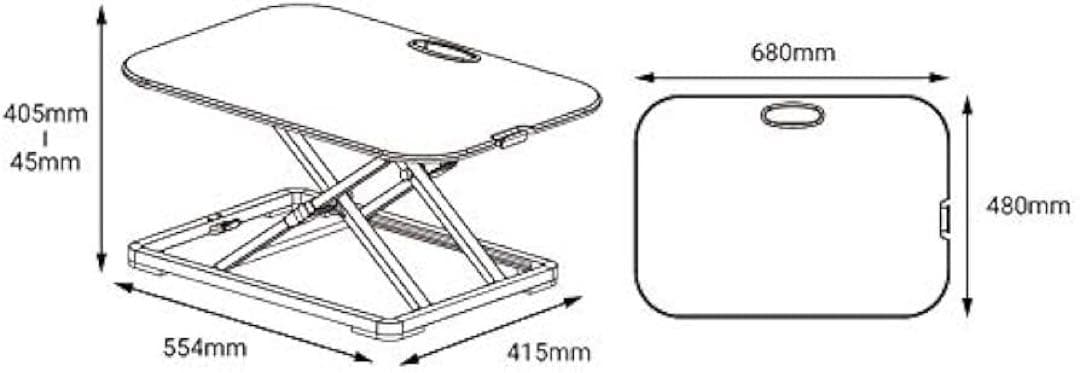 DMM.make 卓上昇降デスク バネ式680ホワイト DKS-LDS680W