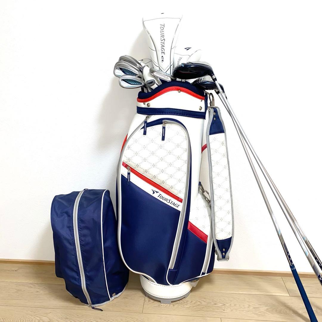 TOURSTAGE CLレディース用ゴルフクラブセットL☆初心者キャディバッグ付