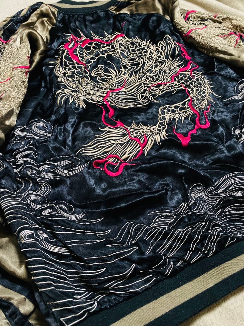 ORIENTAL ２面用 龍 桜 日本限定 スカジャン unisex レーヨン