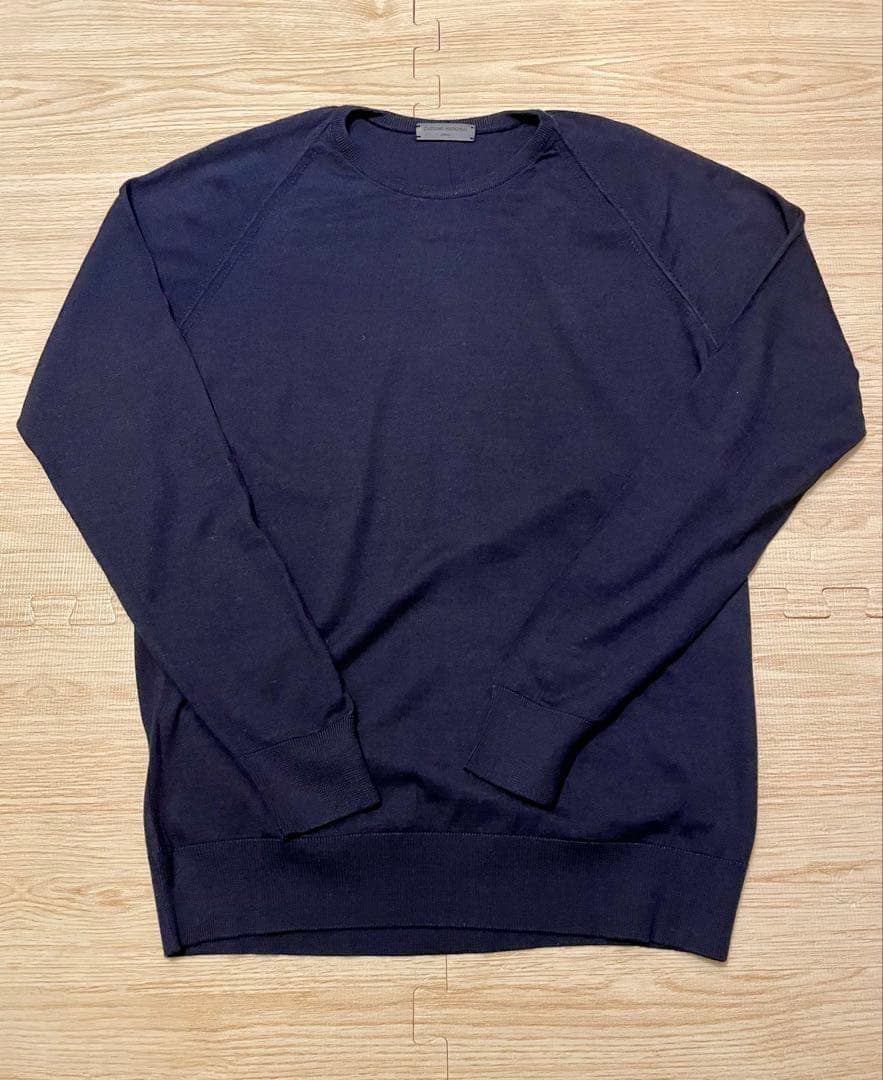 極美品 コスチュームナショナル カシミヤ・シルク混 ニット S 濃紺 イタリア製
