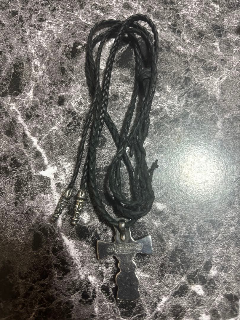 Chrome Hearts（クロムハーツ） クロスモチーフ レザーネックレス