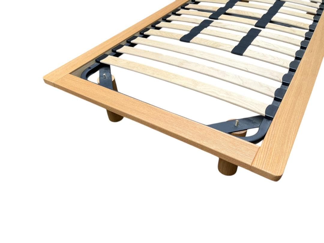 無印 ベッドフレーム オーク材 木製　セミシングル 美品