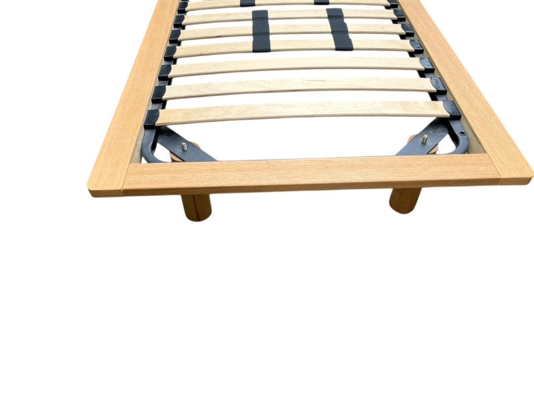 無印 ベッドフレーム オーク材 木製　セミシングル 美品