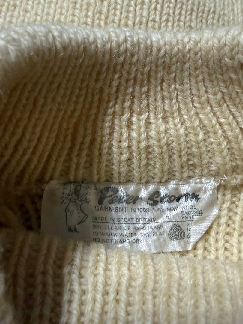 70’s Peter storm ピーターストーム 畔編み リブニット セーター