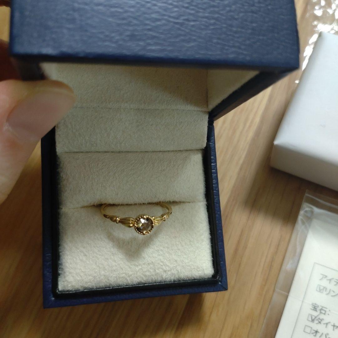 Mei jewelry K18YG ブラウンダイヤ　ローズカット　リング