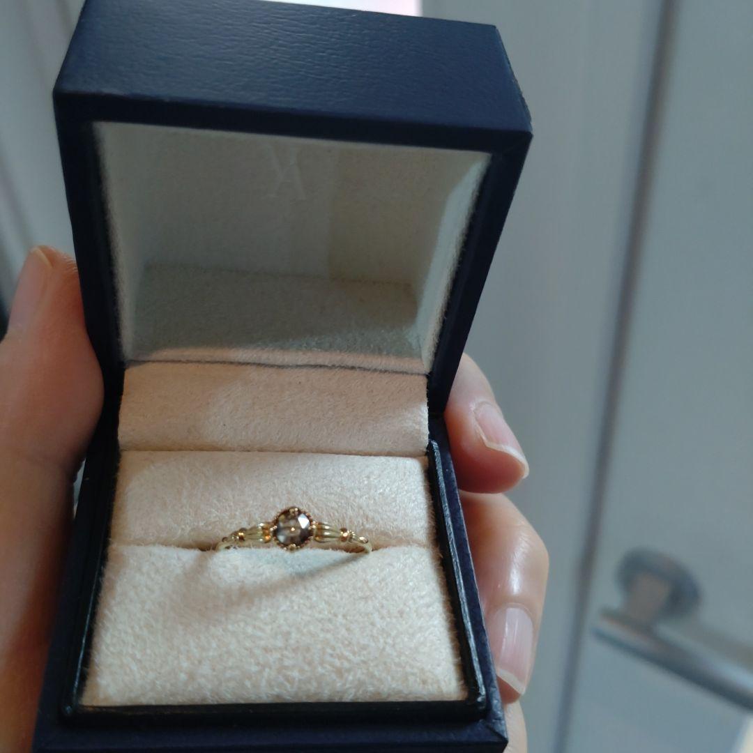Mei jewelry K18YG ブラウンダイヤ　ローズカット　リング
