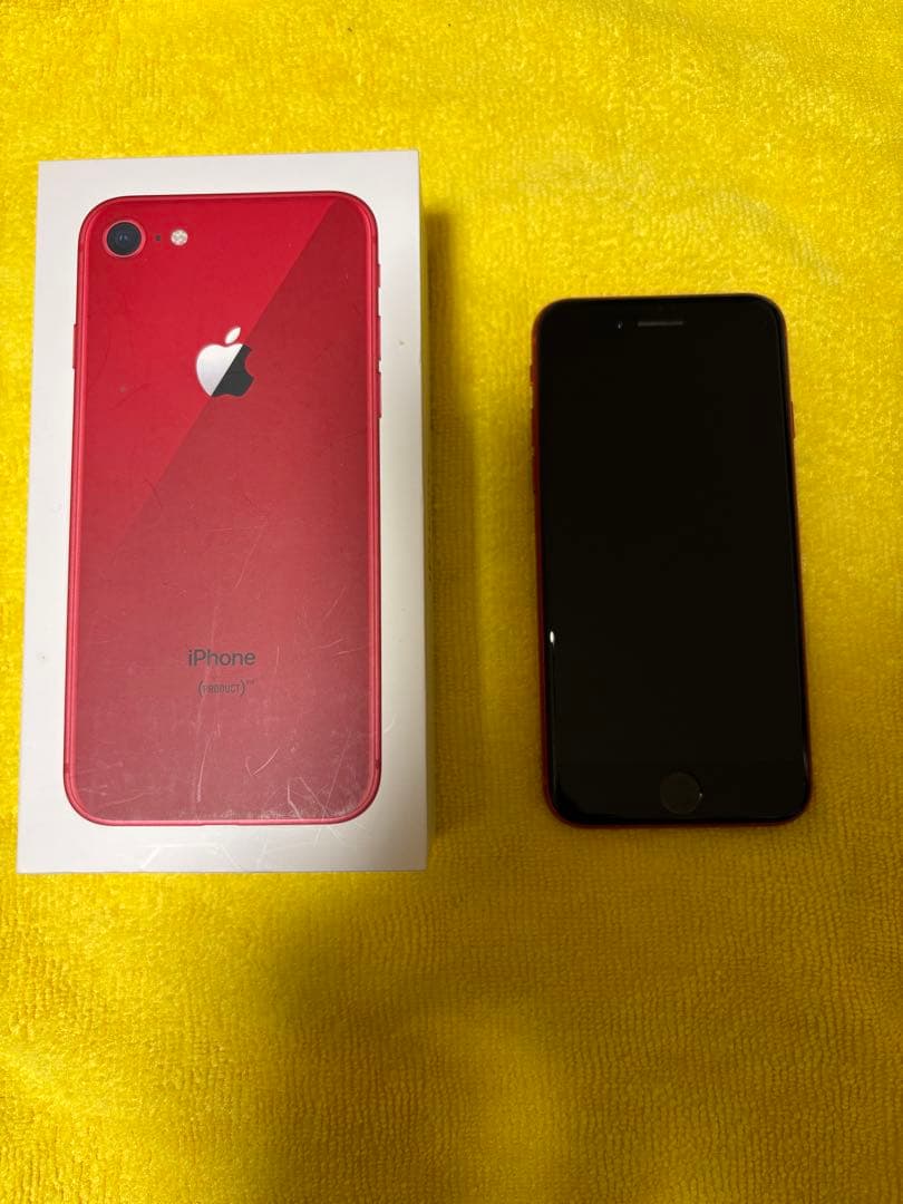 Apple iPhone8 RED 赤　64g 箱あり