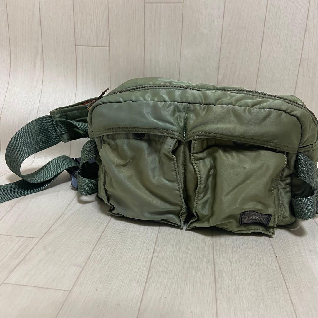 PORTER TANKER タンカー ウエストバッグ カーキ