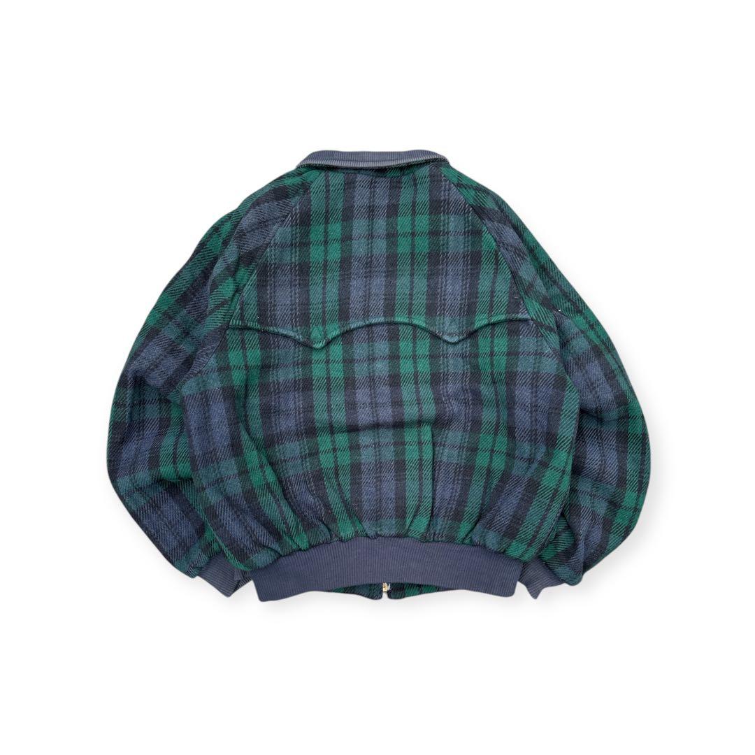 90s ラルフローレン ウール　ハリントンジャケット　g9 ブラックウォッチ
