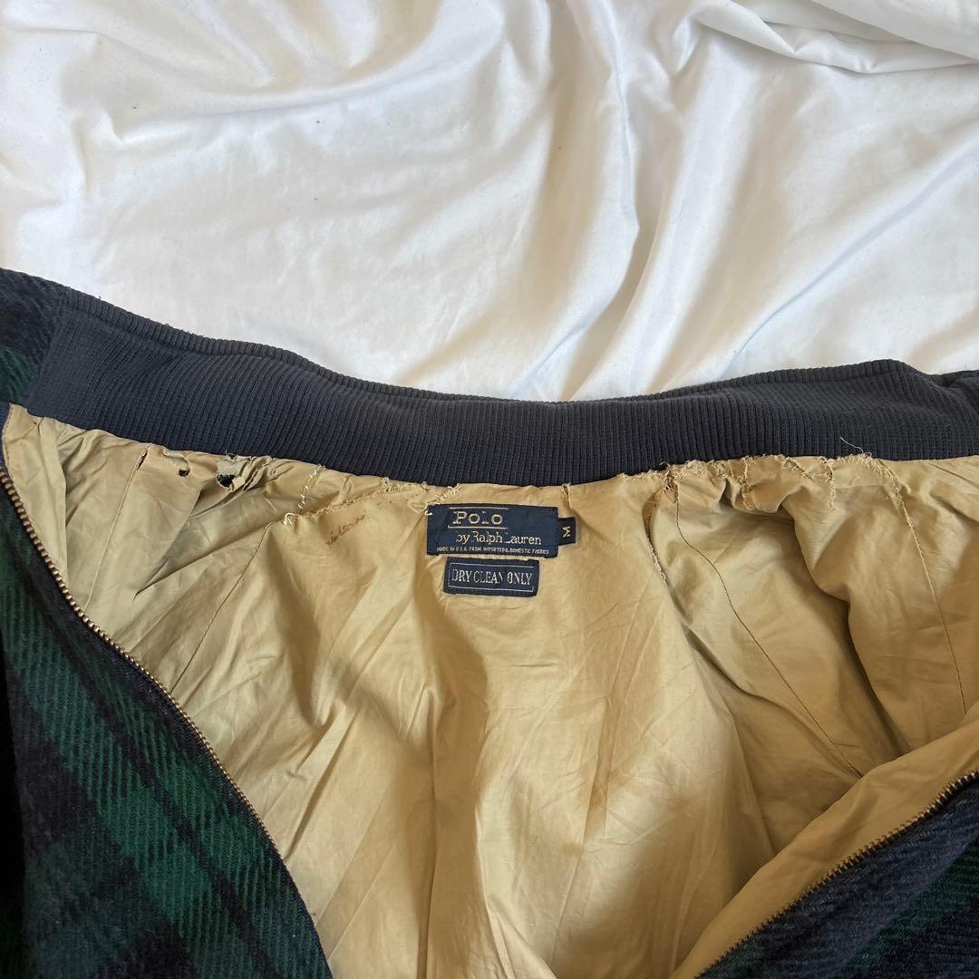 90s ラルフローレン ウール　ハリントンジャケット　g9 ブラックウォッチ