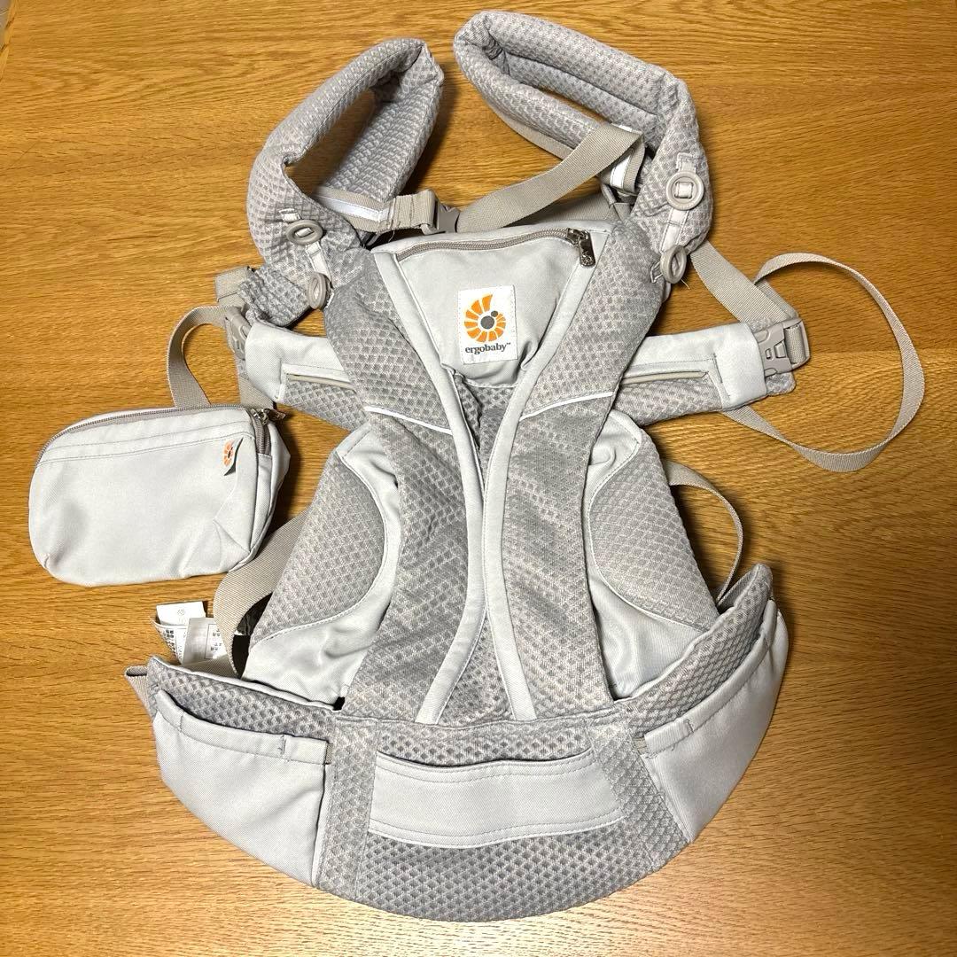 【美品】エルゴベビー 抱っこ紐 オムニブリーズ パールグレイ