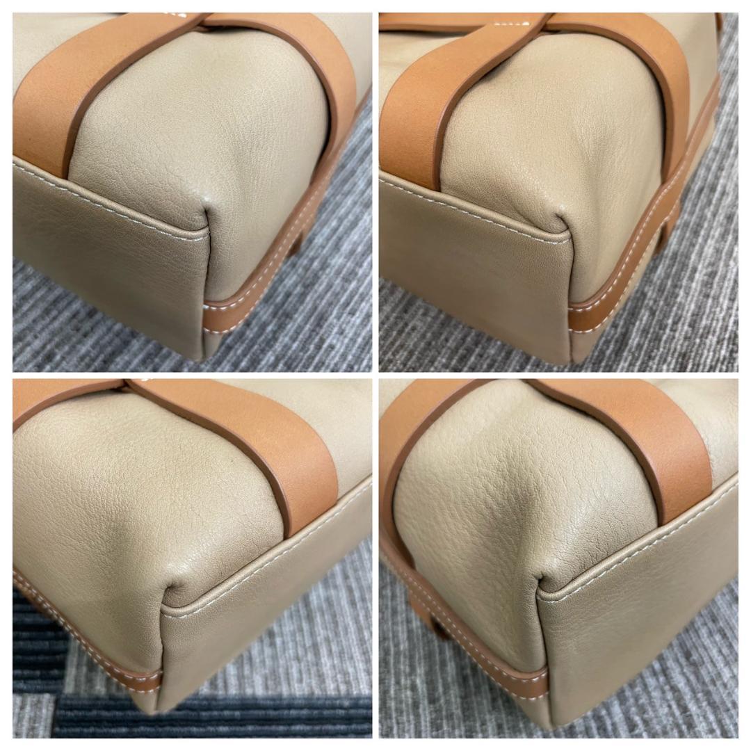 未使用　土屋鞄　ハーネス　ミニボストンバック　牛革　ベルト　ベージュ