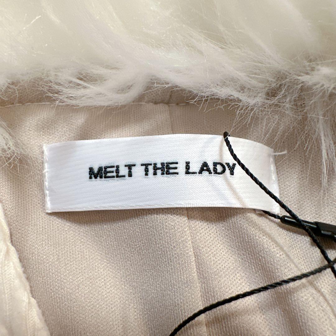 未使用 Melt the lady wide fur mini dress