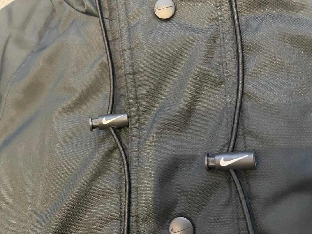 90s Nike 銀タグ フード付きナイロンジャケット XL ブラック