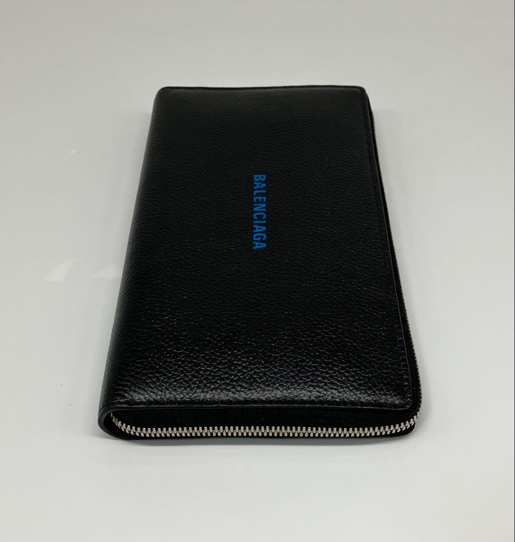 ⭐️ 極美品 バレンシアガ エブリデイ ロゴ ラウンドファスナー 長財布 ブラック