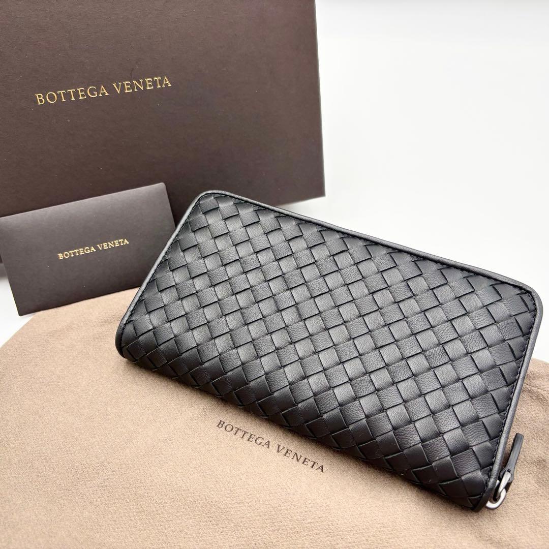 新品未使用 ボッテガヴェネタ ロングウォレット イントレチャート ブラック