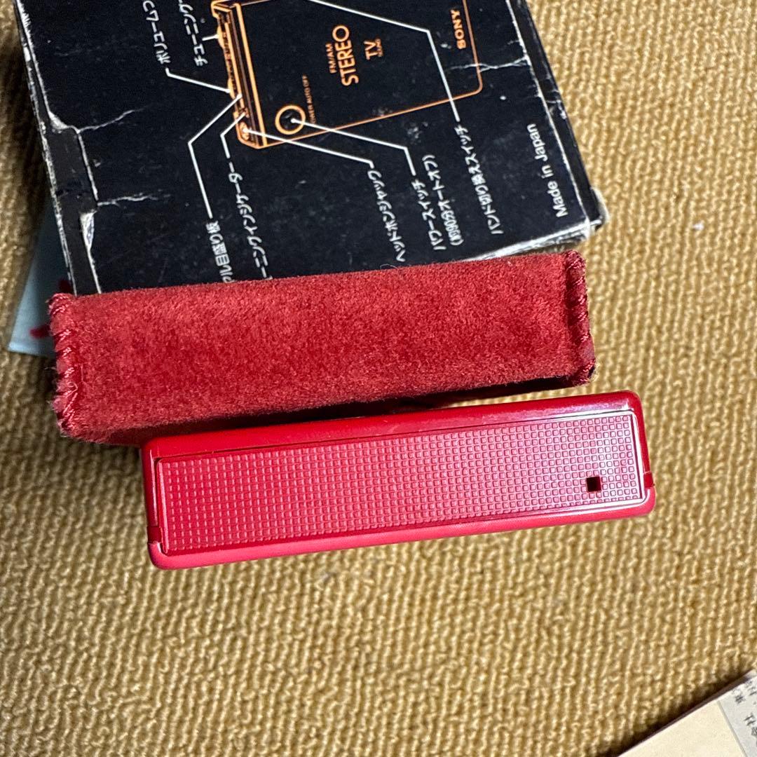 SONY SRF-15V ソニー TV/FM/AM ポケットラジオ レッド