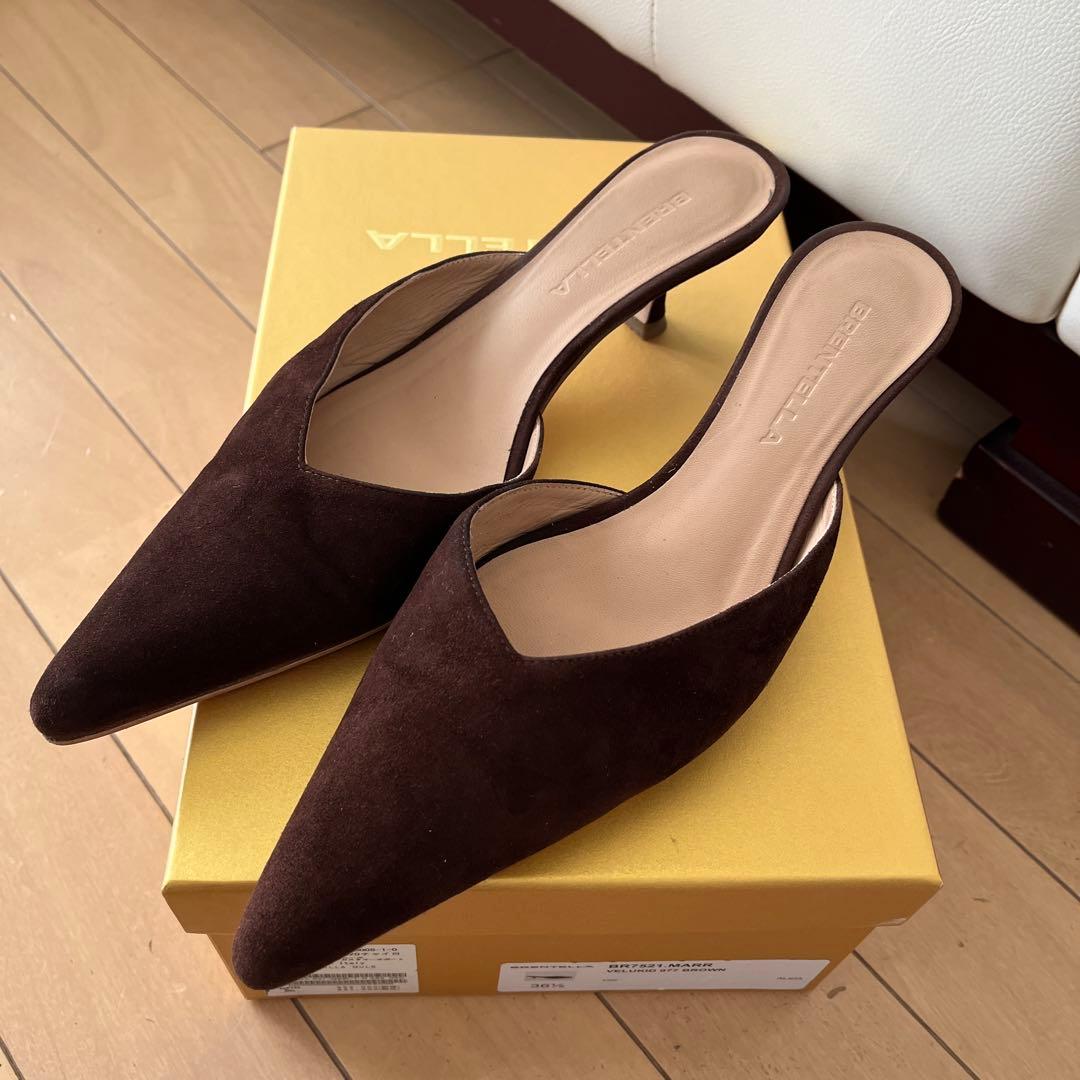 BRIENTELLA ダークブラウン ミュール