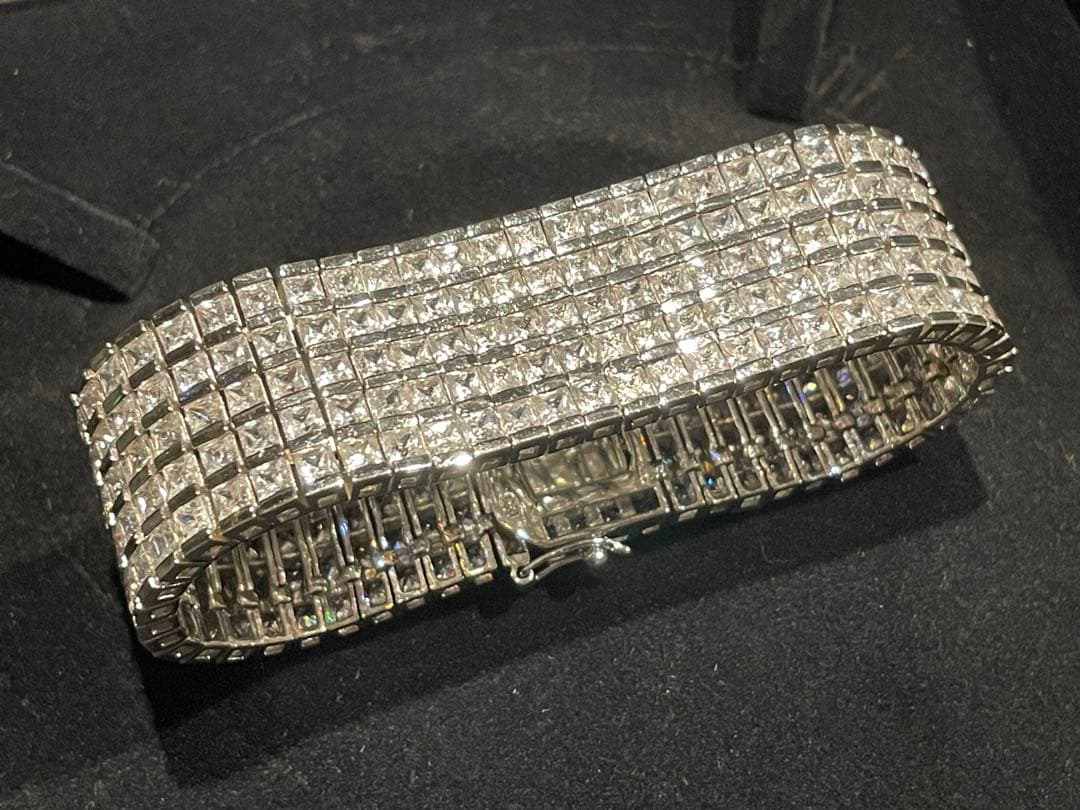 925シルバー クリスタルブレスレット