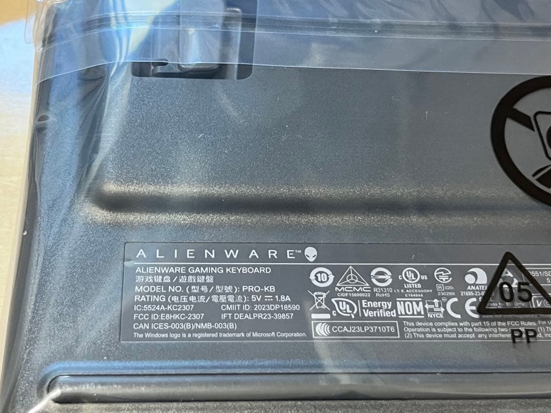 【新品未使用】Alienware Proワイヤレス ゲーミング キーボード