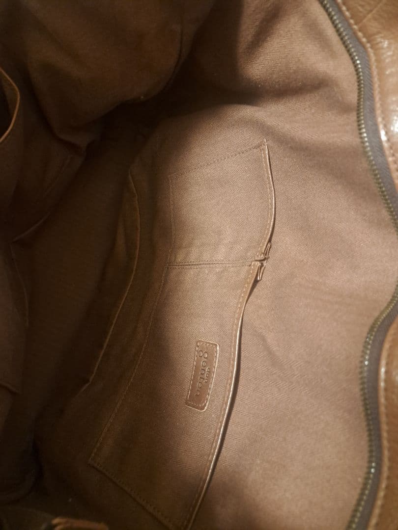 【未使用】メンズ　dan genten ブラウンレザートートバッグ