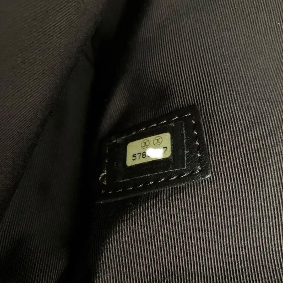 シャネルターンロックラムスキンボストンショルダービジネスバッグ大ブラウン