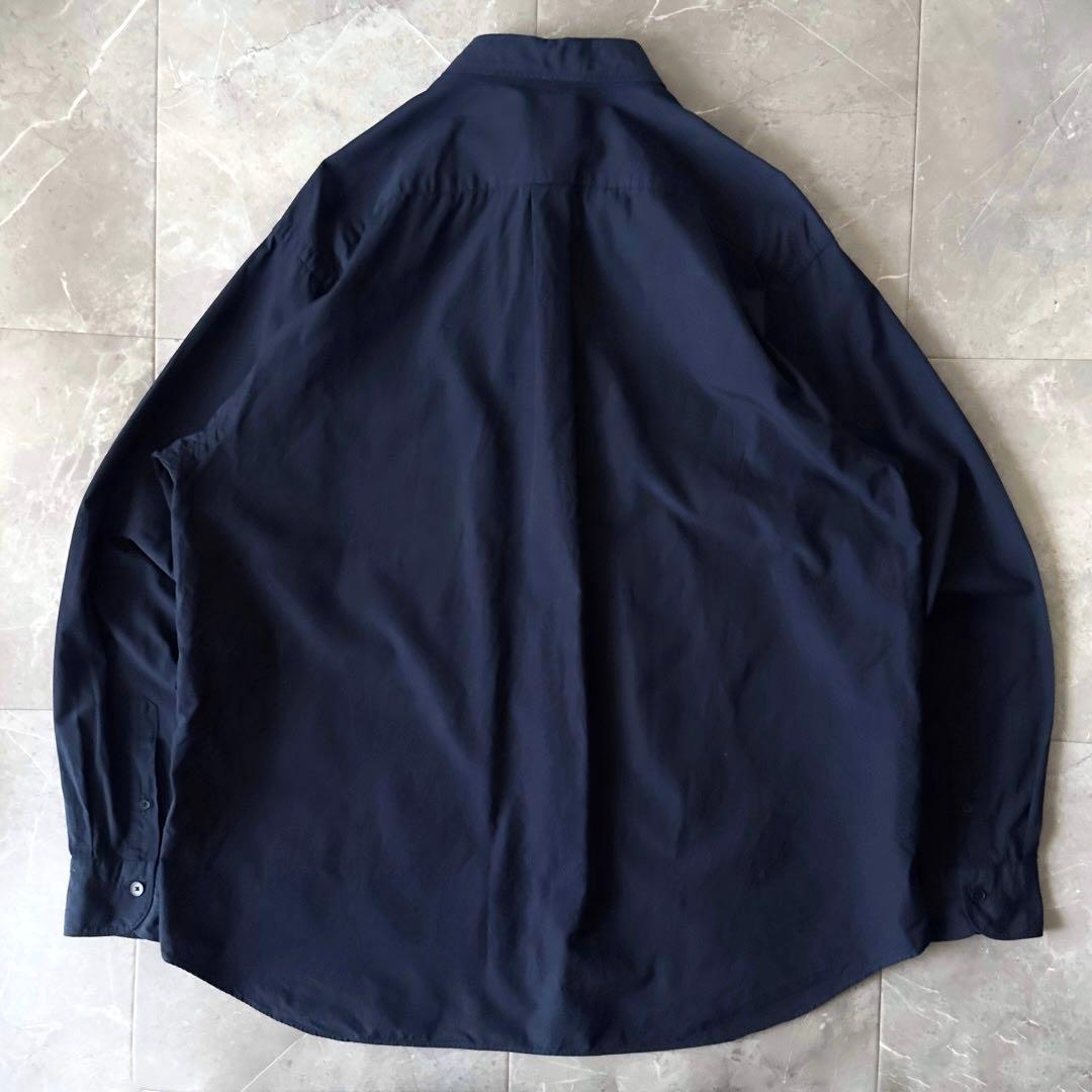 COMOLI 2022SSコモリシャツ ネイビー サイズM 2 ゆったり 大きめ