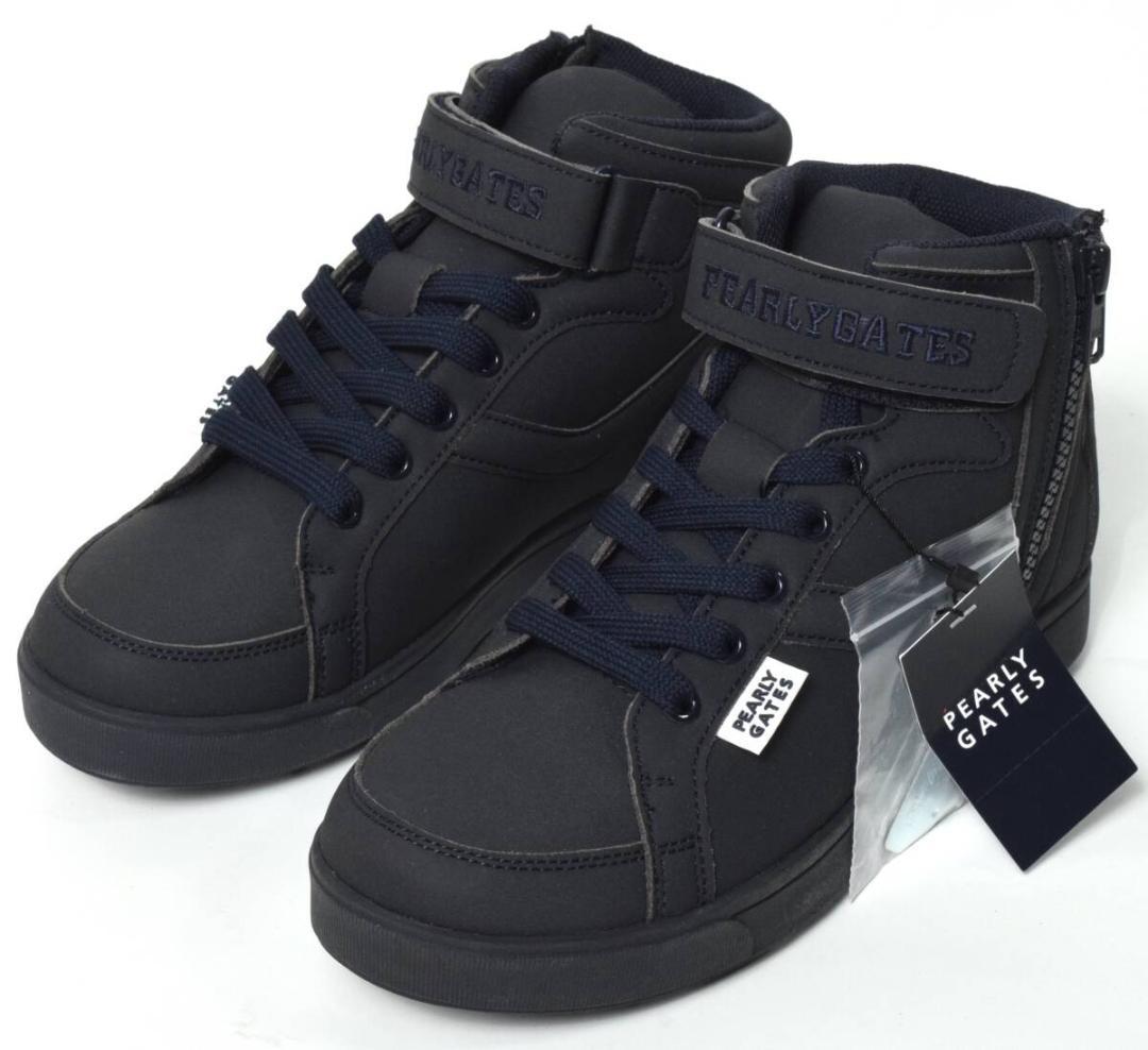 未使用3.5万 パーリーゲイツ ミドルカット ゴルフシューズ 23 レンチ付属