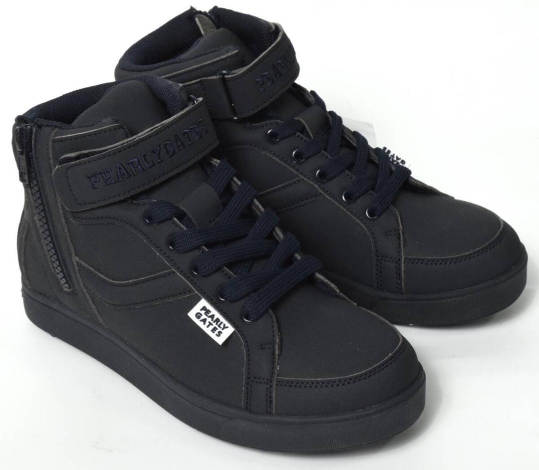 未使用3.5万 パーリーゲイツ ミドルカット ゴルフシューズ 23 レンチ付属