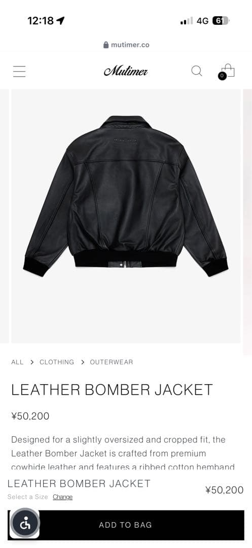 ジャケット・アウター Mutimer LEATHER BOMBER JACKET