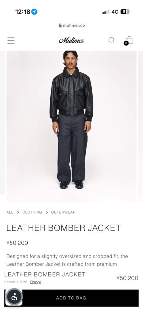 ジャケット・アウター Mutimer LEATHER BOMBER JACKET