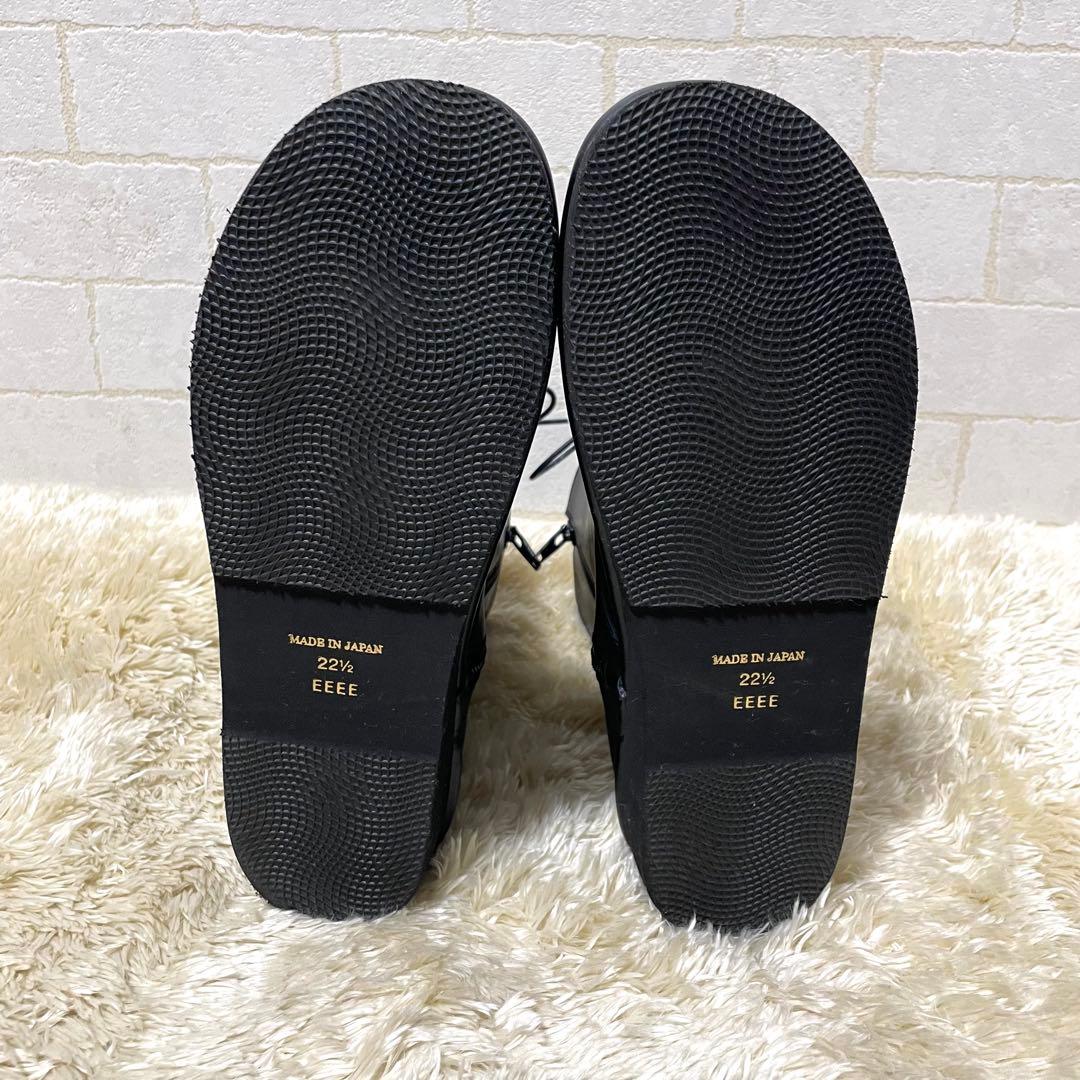 センソユニコ 慈雨 ブーツ 厚底 本革 サイドジップ 日本製 22.5cm