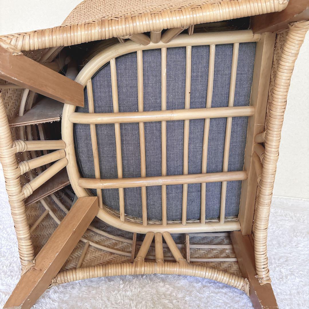 希少✨IDEE イデー ラタンチェア パーソナルチェア クッション付 ナチュラル