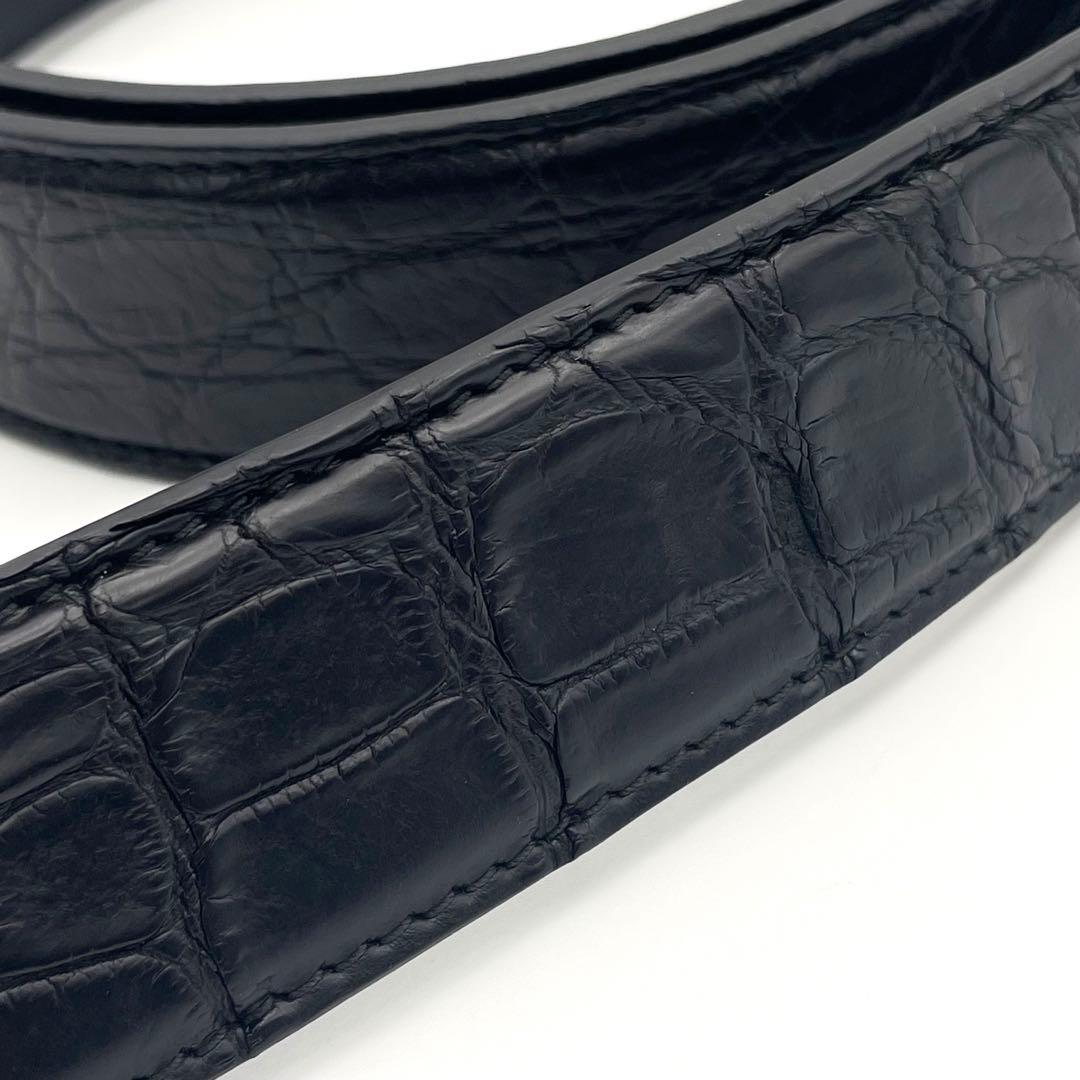 極美品✨ディオール　クロコ　CDロゴ　ブラック