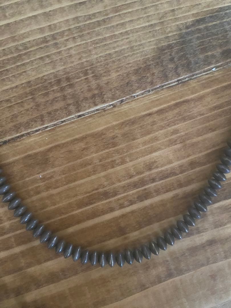 ナバホシルバービーズネックレス　そろばん型　55㎝　最終値下げ