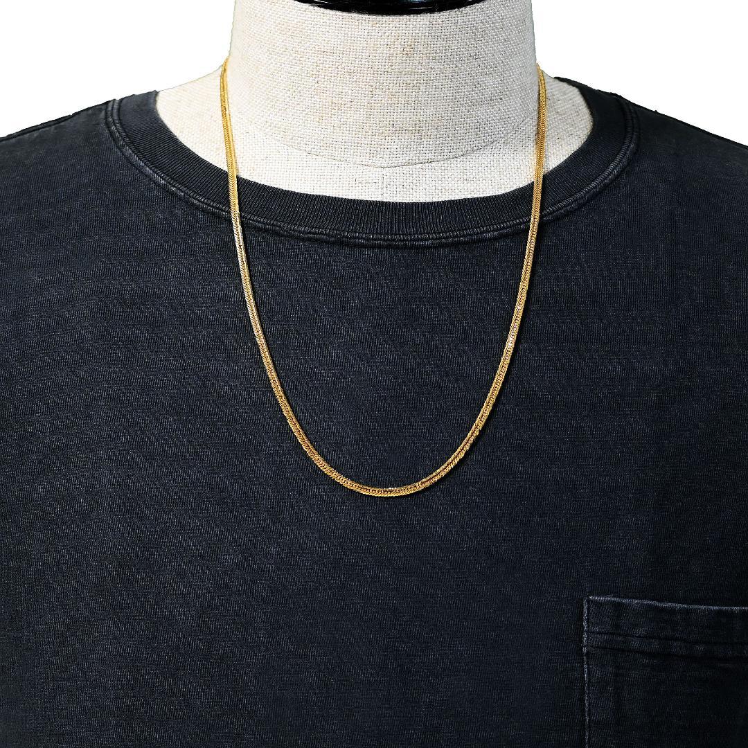 18金喜平ネックレス12面トリプル14.5g60cm造幣局検定マーク刻印入