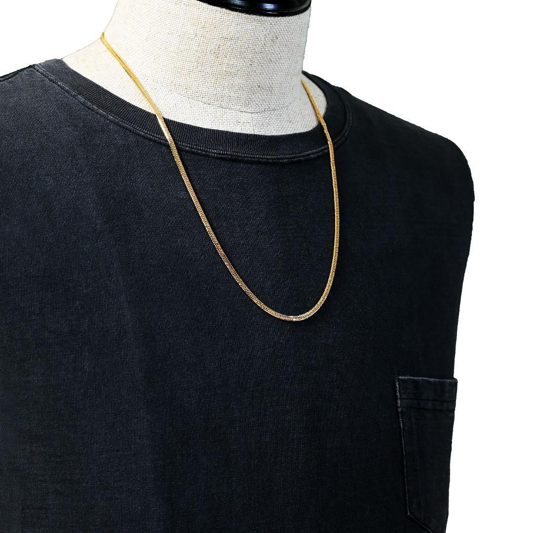 18金喜平ネックレス12面トリプル14.5g60cm造幣局検定マーク刻印入