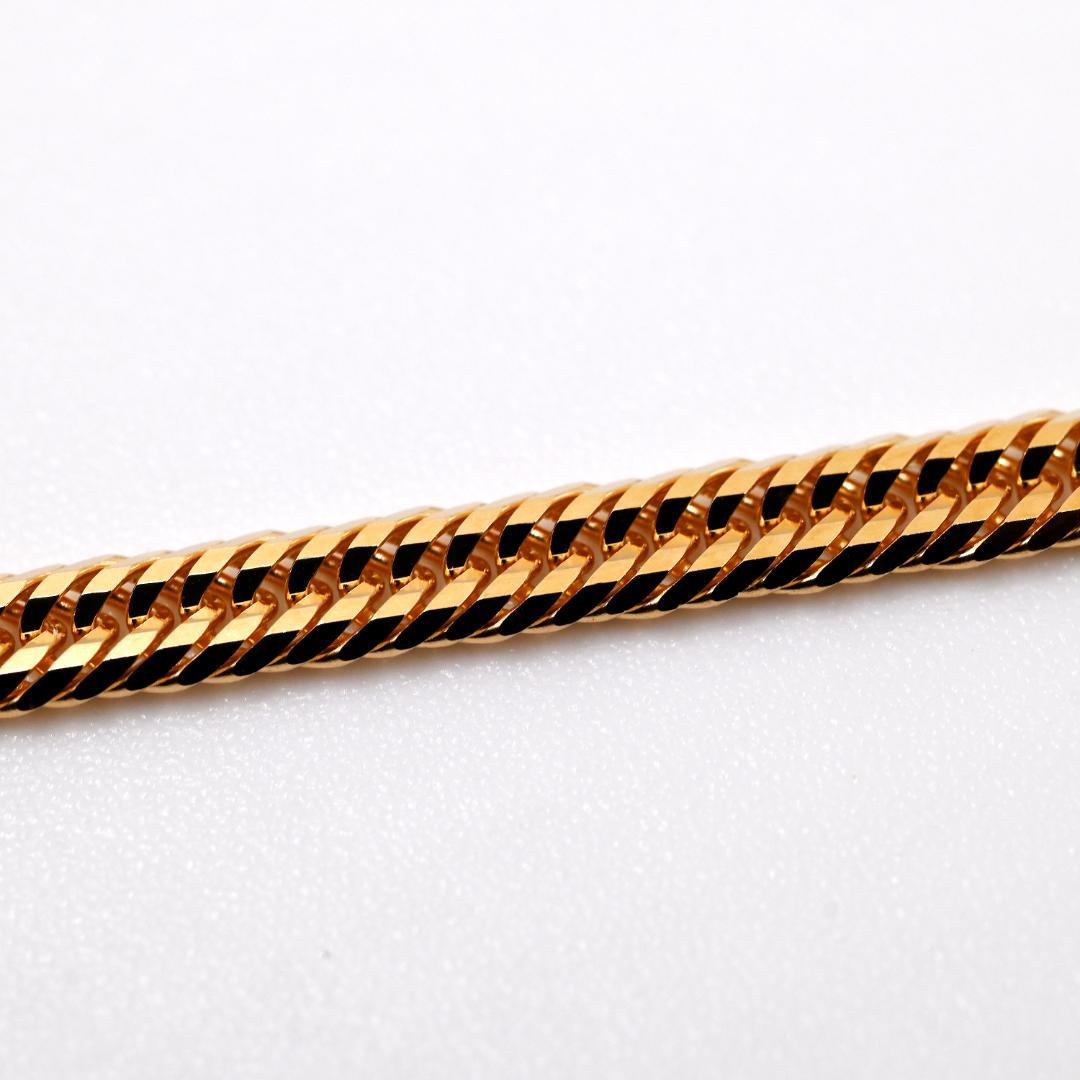 18金喜平ネックレス12面トリプル14.5g60cm造幣局検定マーク刻印入