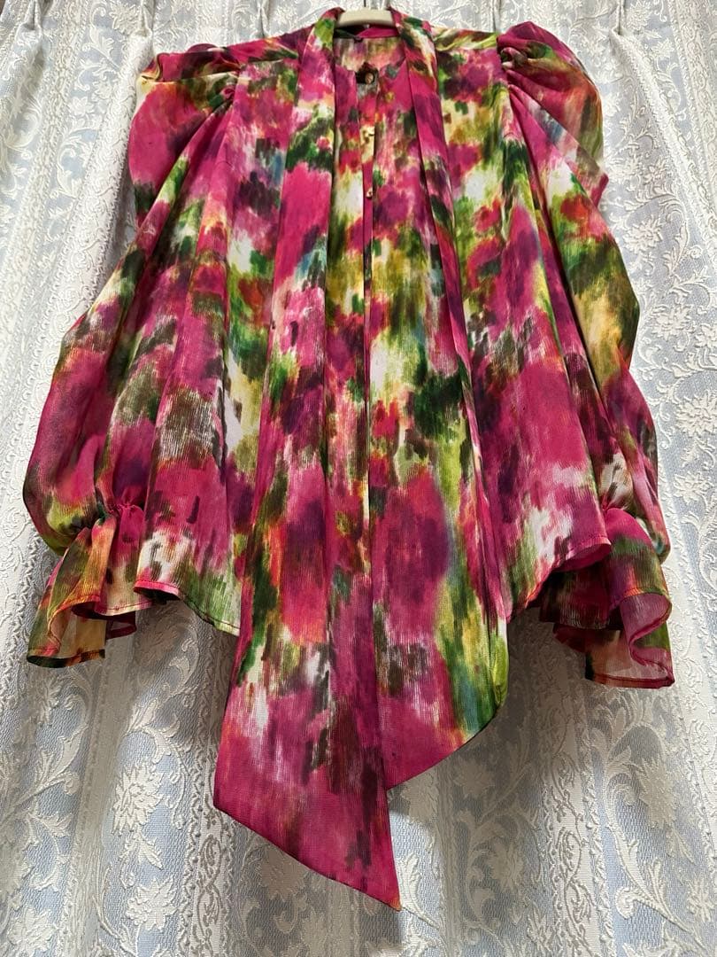 ダブルスタンダードクルージング ボウタイブラウス 38