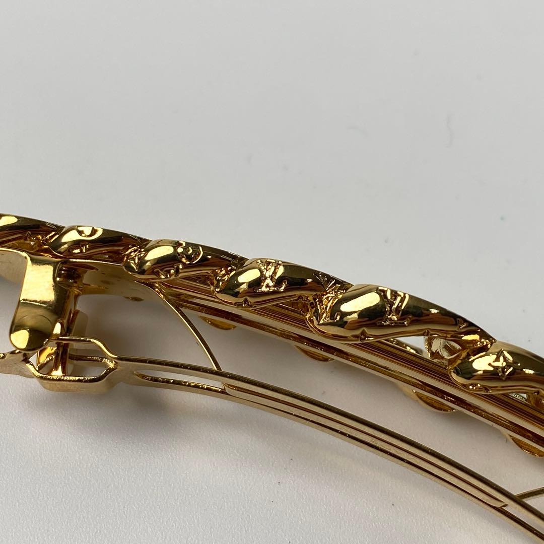 美品 ルイ ヴィトン アクセソワール シュブ 2D バレッタ ゴールド