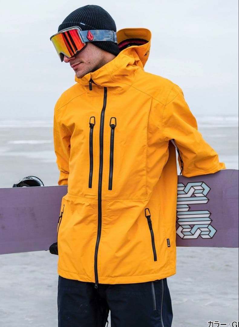 VOLCOM GORE-TEX ジャケット＆ビブパンツ Lサイズ　黄色