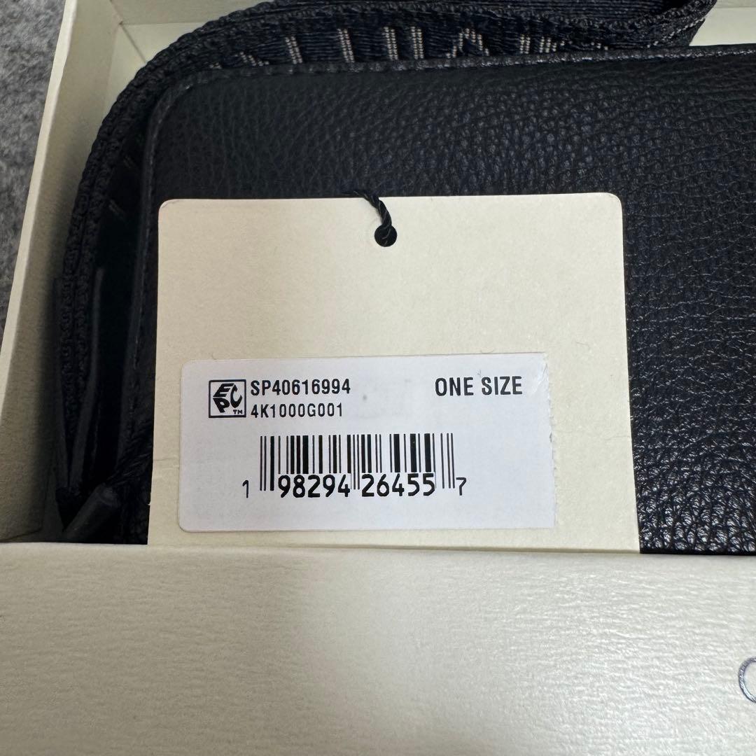   黒 レザー 長財布 ウォレット CK ロゴ ブラック