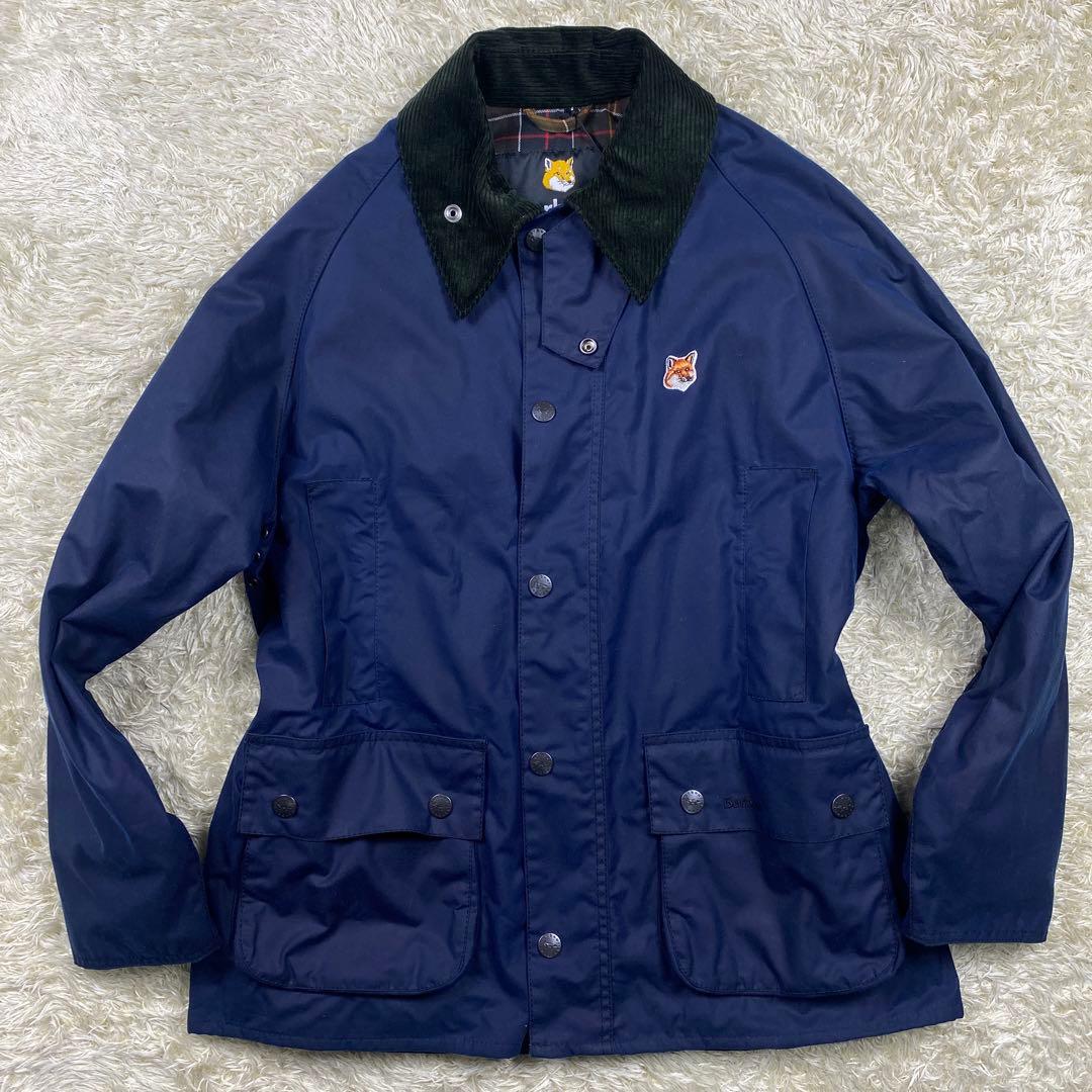 未使用品 Barbour メゾンキツネ ワックスジャケット S ビューフォート