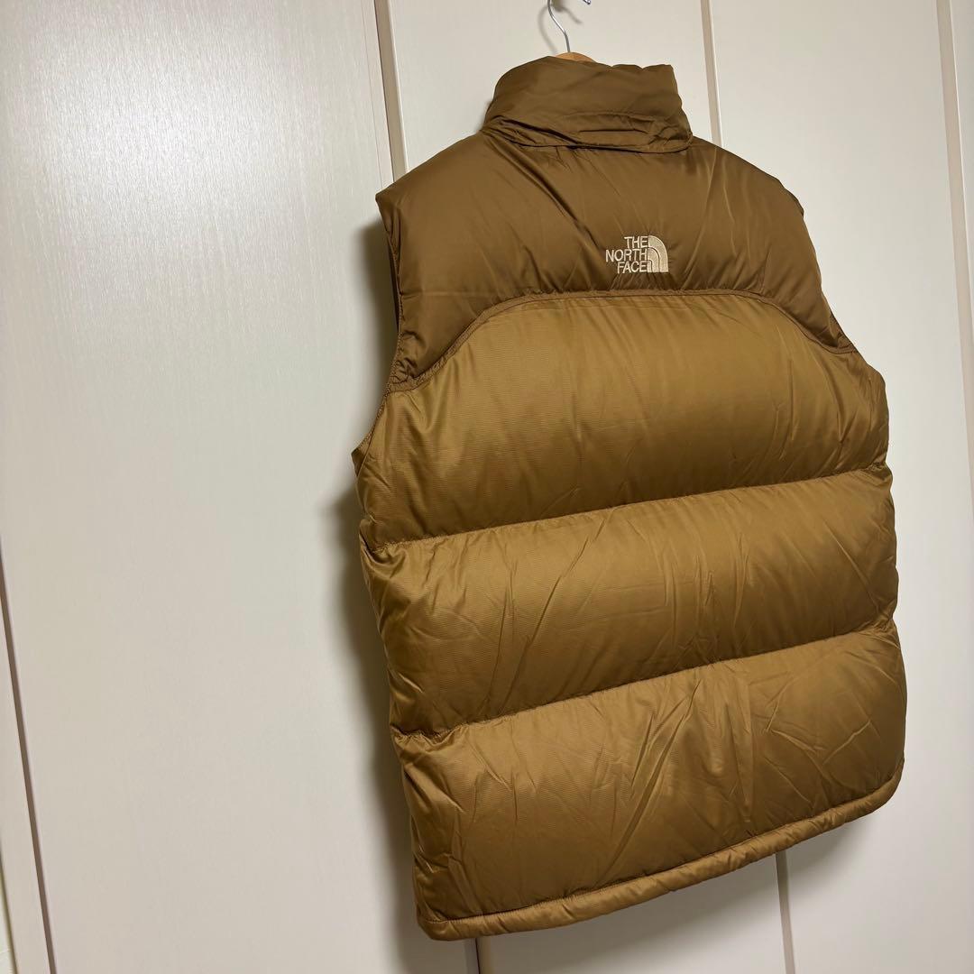 超希少　XL 新品センターロゴ　ダウン　ベスト　ヌプシ　ブラウン